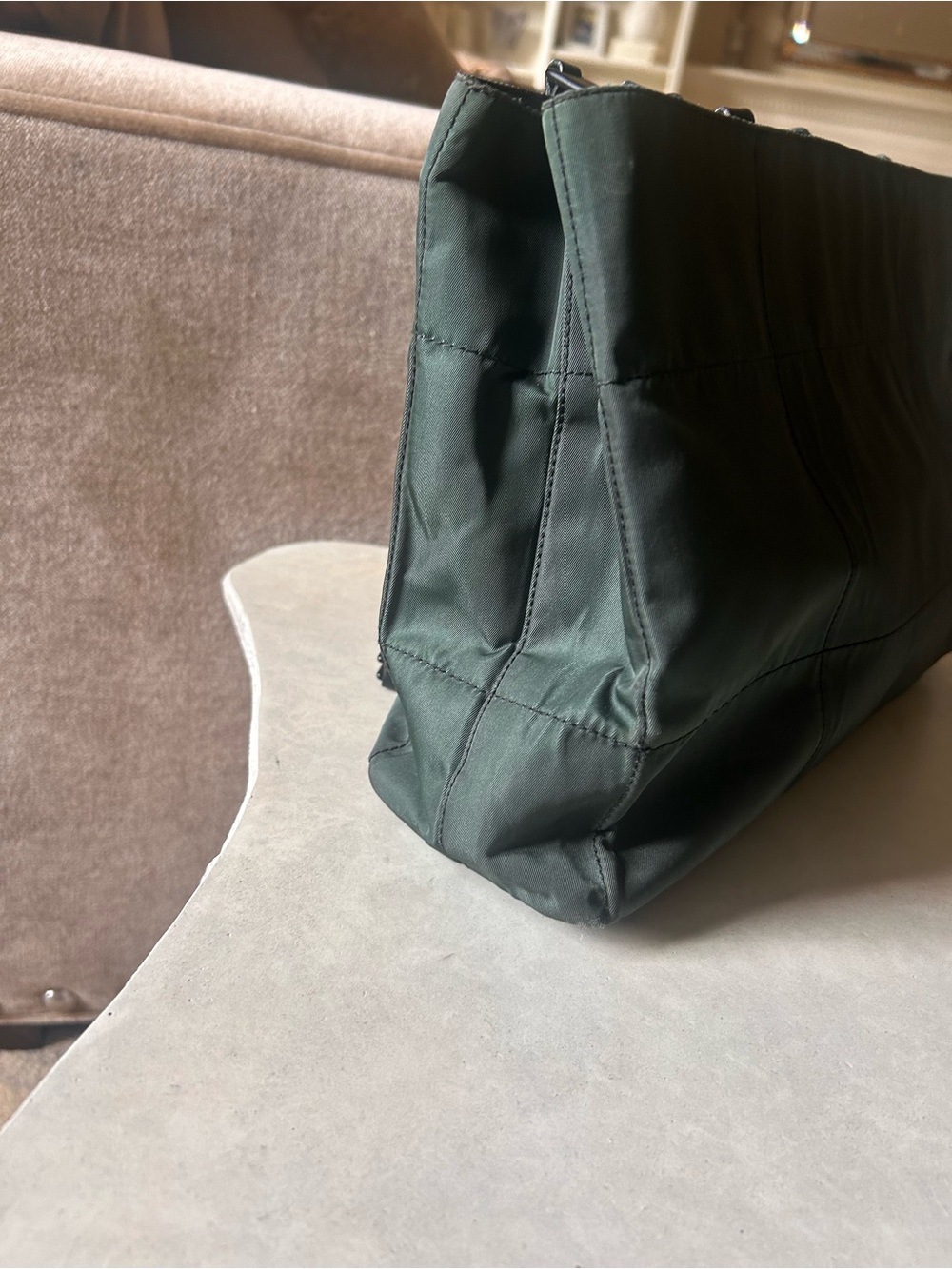 PRADA Shoulder Bag in Dark Green with Chain Strap - Picture 5 of 10
